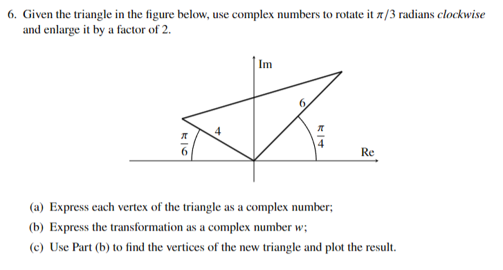 Solved 6. Given the triangle in the figure below, use | Chegg.com