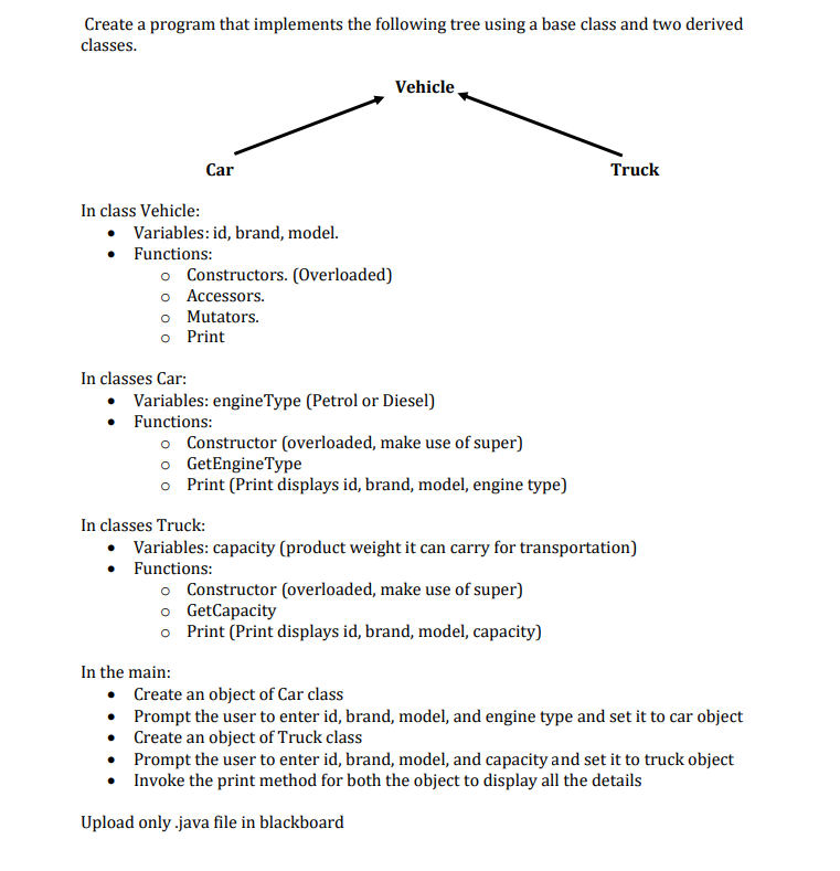 Solved Create a program that implements the following tree | Chegg.com