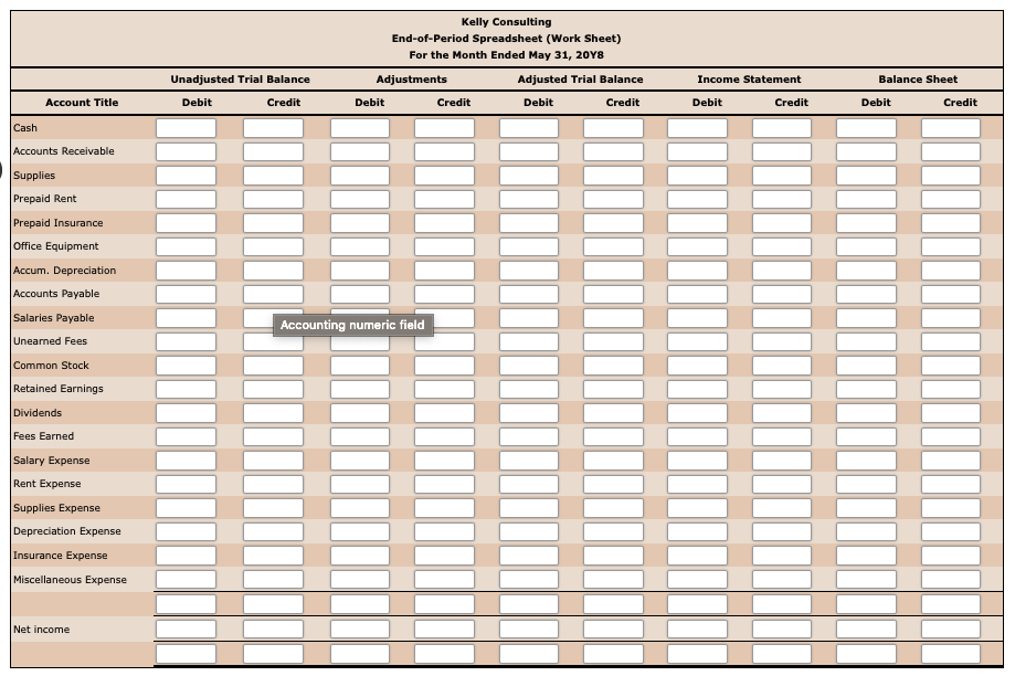 Solved Comprehensive Problem 1 Part 5 Work Sheet The Chegg Com