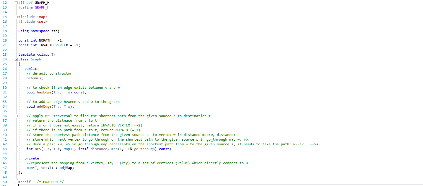 Solved C++ While trying to compile Graph.cpp and | Chegg.com