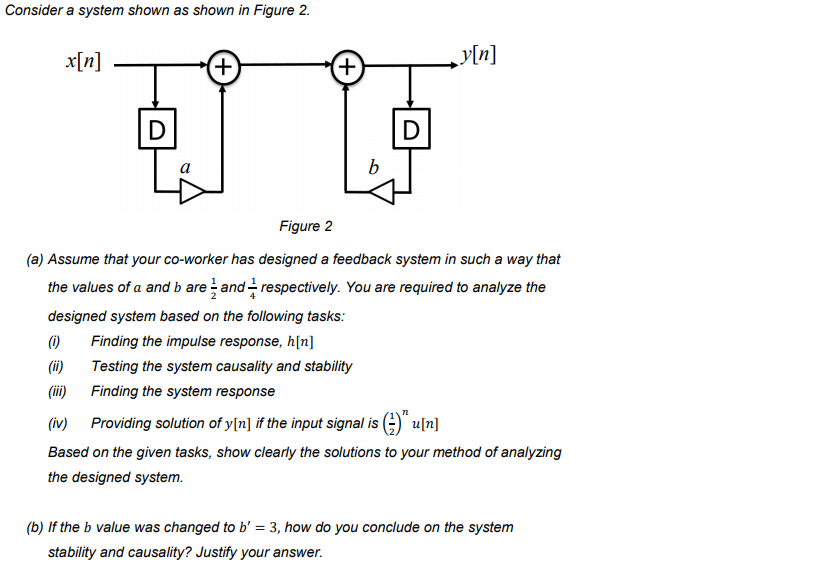 Solved Consider A System Shown As Shown In Figure 2. X[n] | Chegg.com