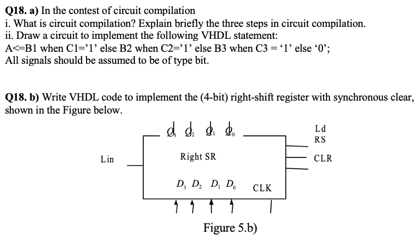 Q18. a) In the contest of circuit compilation i. What | Chegg.com