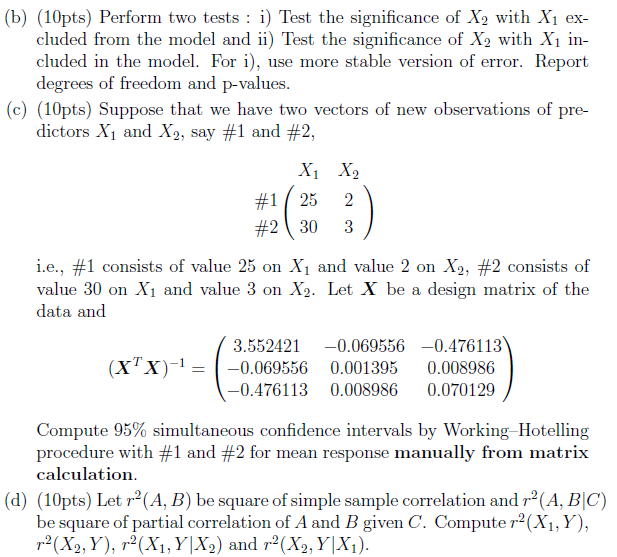 2 40pts We Consider Linear Regression Model 5946