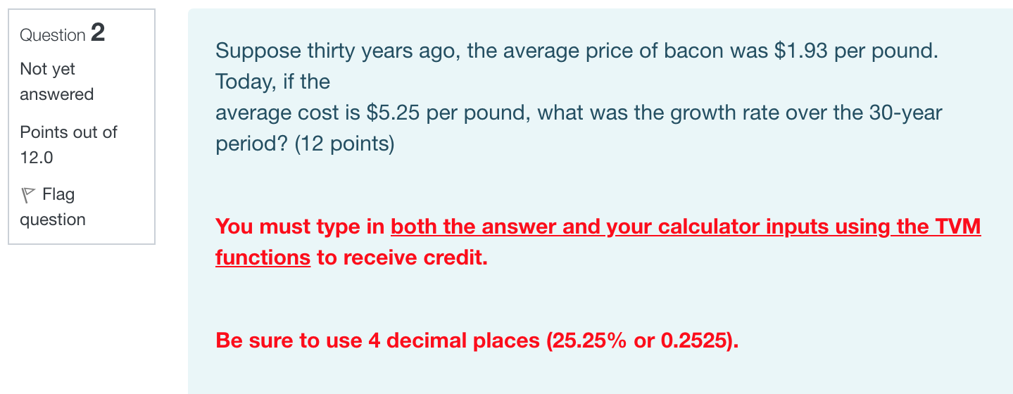 Solved Question 2 Not yet answered Points out of 12.0 Flag | Chegg.com
