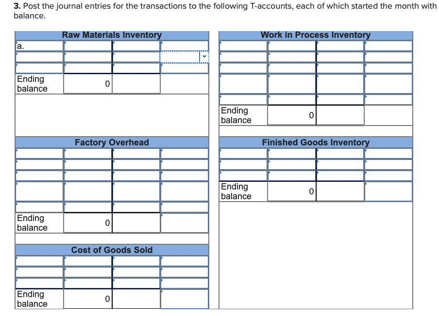 3. Post the journal entries for the transactions to | Chegg.com