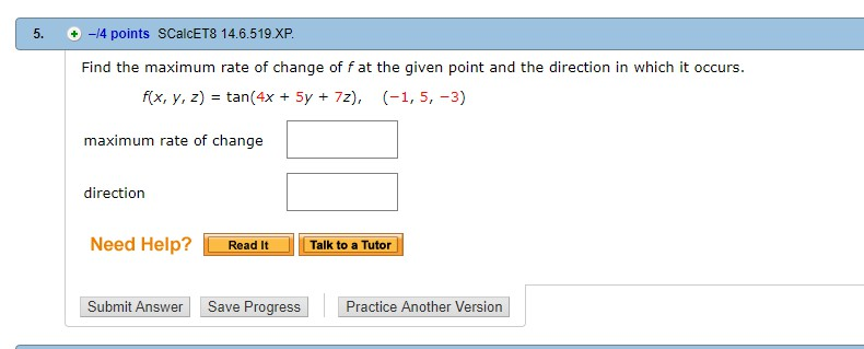solved refer to the figure below. a change from point... Solved 5.+-4 points SCalcET8 14.6.519 XP Find the maximum | Chegg.com