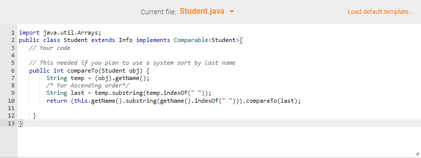 Solved 2 2) Extend class Info to drive a class named Student | Chegg.com