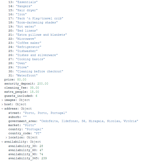 Solved For The Following MongoDB Database With The | Chegg.com