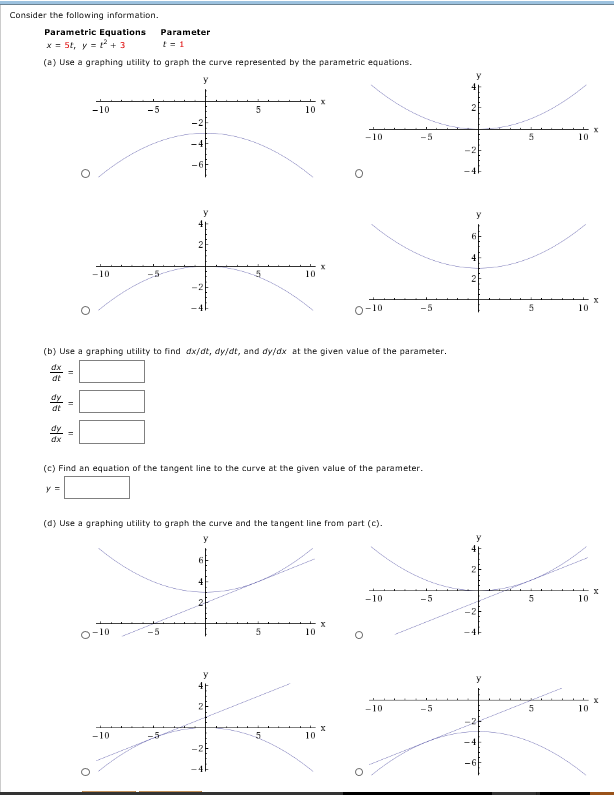 Solved Consider the following information. Parametric | Chegg.com