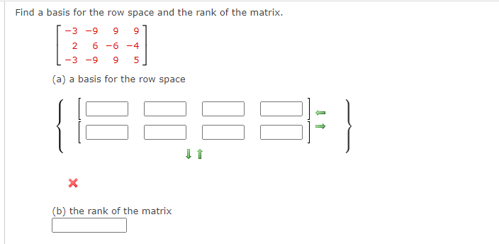 Solved Find a basis for the row space and the rank of the | Chegg.com