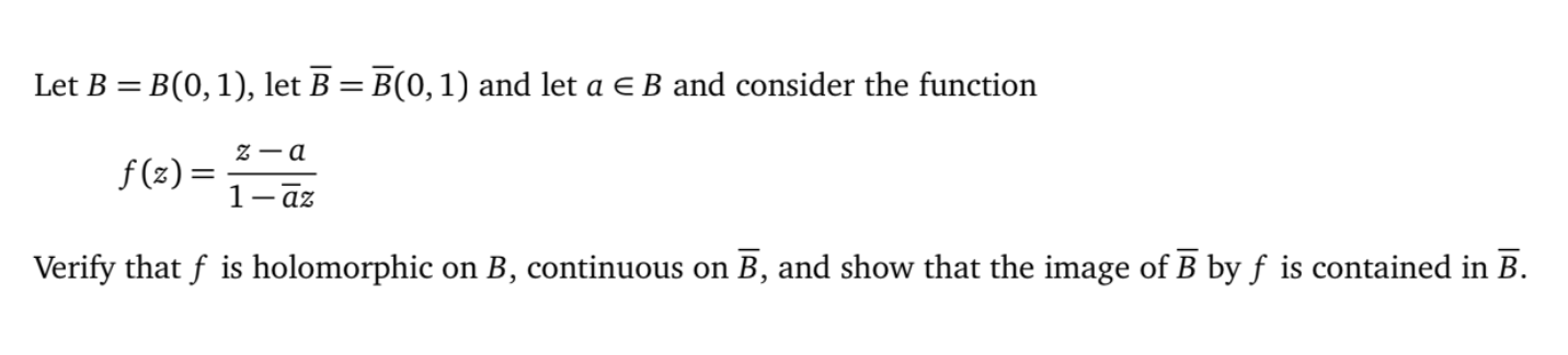 Solved Let B=B(0, 1), Let B = B(0, 1) And Let A E B And | Chegg.com