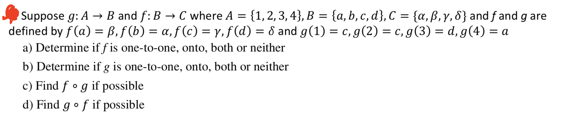 Solved Suppose G A B And F B C Where A 1 2 3 4 Chegg Com