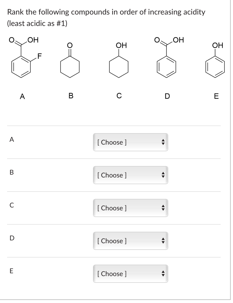Solved Rank the following compounds in order of increasing | Chegg.com