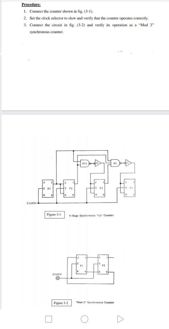 Solved Procedure: 1. Connect the counter shown in fig. | Chegg.com