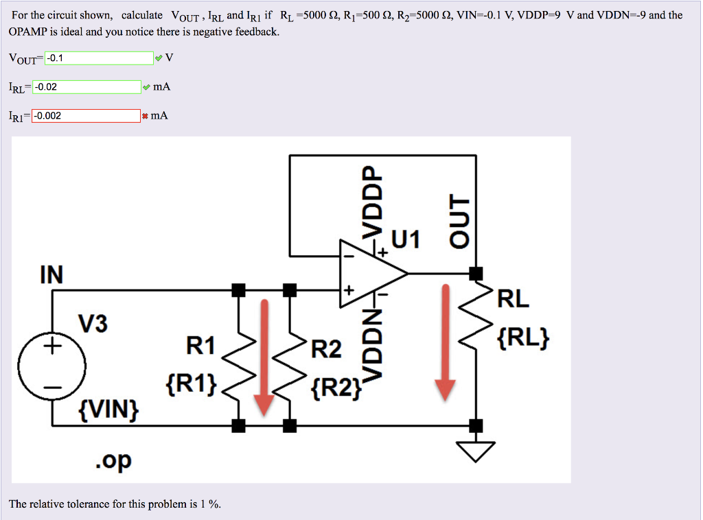 Solved For the circuit shown, calculate VouT, IRL and Irı if | Chegg.com
