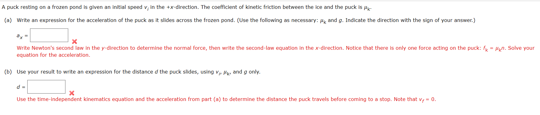 Solved A puck resting on a frozen pond is given an initial | Chegg.com