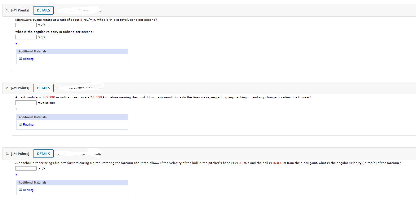 Solved 1. (/1 Points] DETAILS Microwave ovens rotate at a