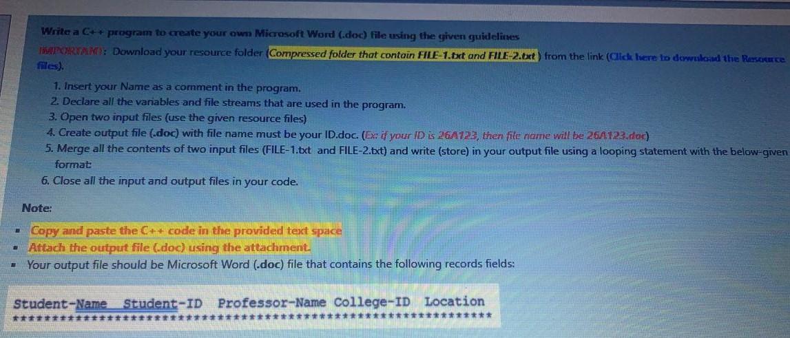 Solved Write a C++ program to create your own Microsoft Word | Chegg.com