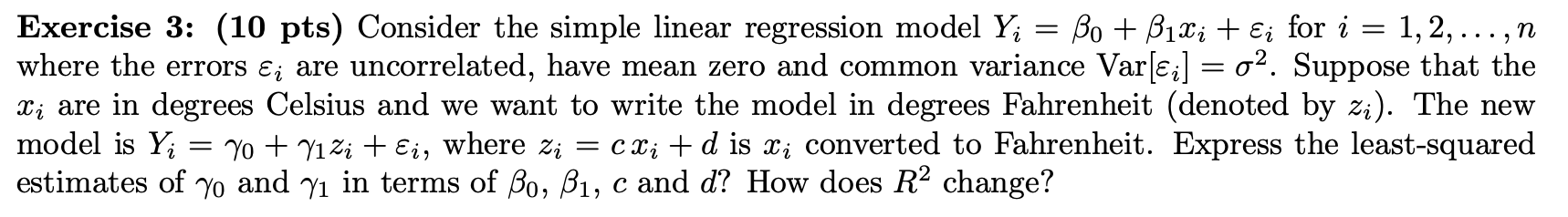 Solved Consider the simple linear regression model Yi = β0 + | Chegg.com