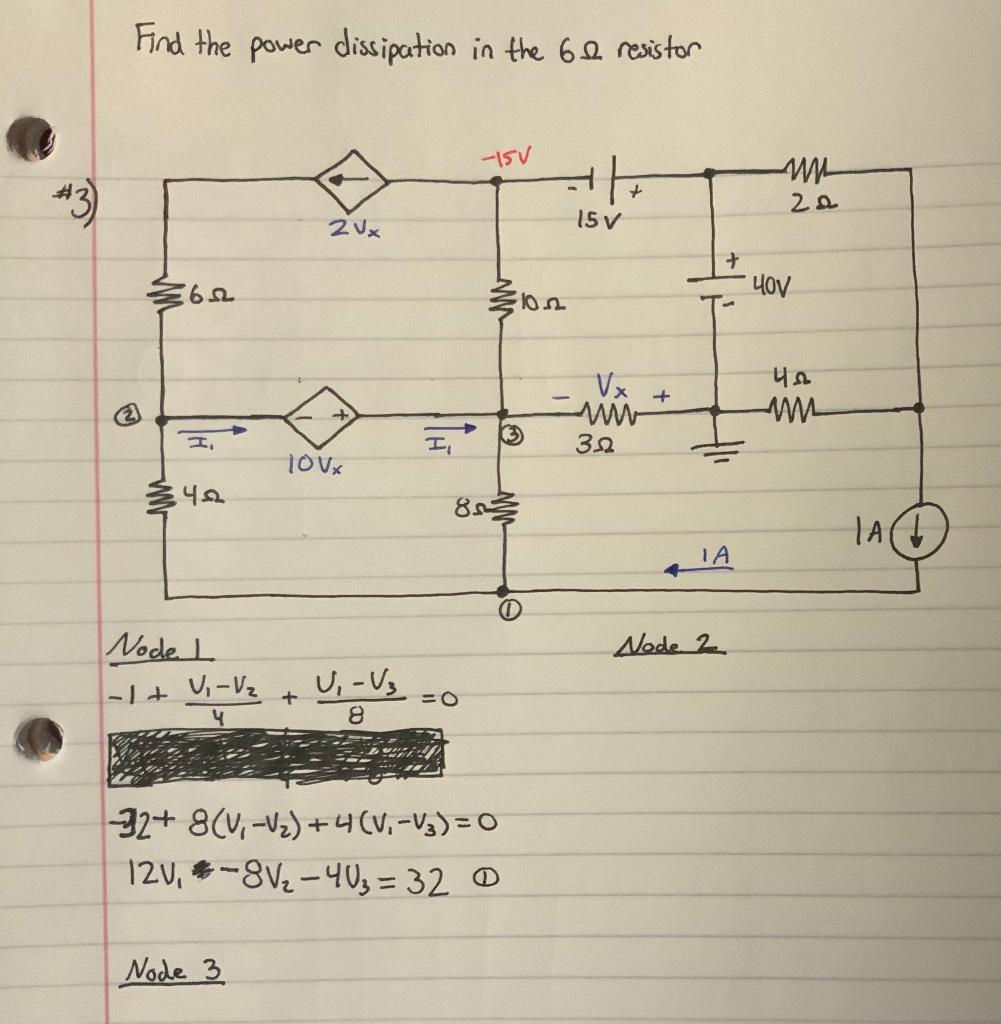 Solved Find The Power Dissipation In The Be Resistor -15V - | Chegg.com