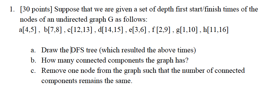 Solved 1. [30 points] Suppose that we are given a set of | Chegg.com