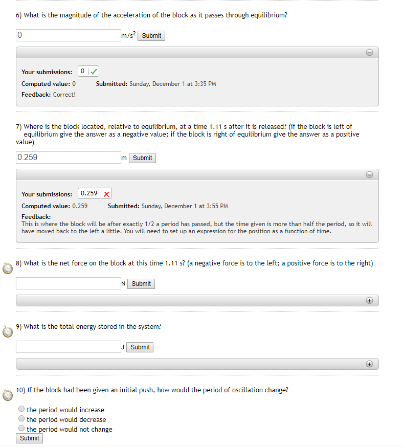 Solved A Block With Mass M 6 7 Kg Is Attached To Two Chegg