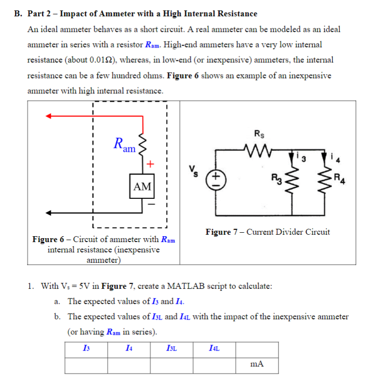 B. Part 2 Impact of Ammeter with a High Internal