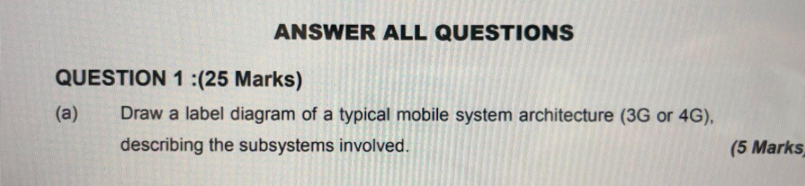 Solved ANSWER ALL QUESTIONS QUESTION 1 :(25 Marks) (a) Draw | Chegg.com