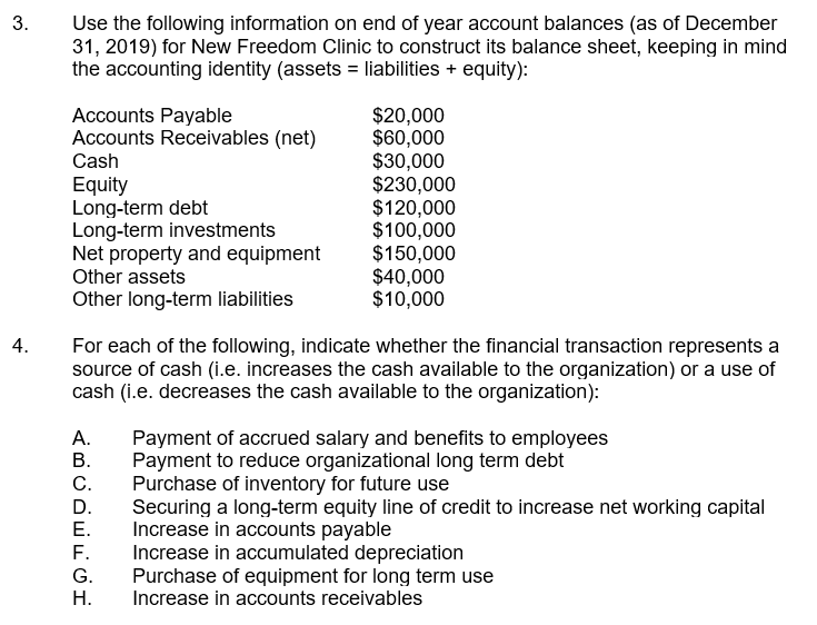 Use The Following Information On End Of Year Account 