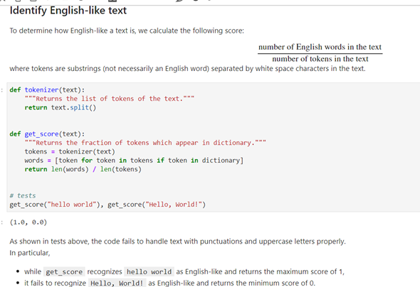 Solved Identify English-like text To determine how | Chegg.com