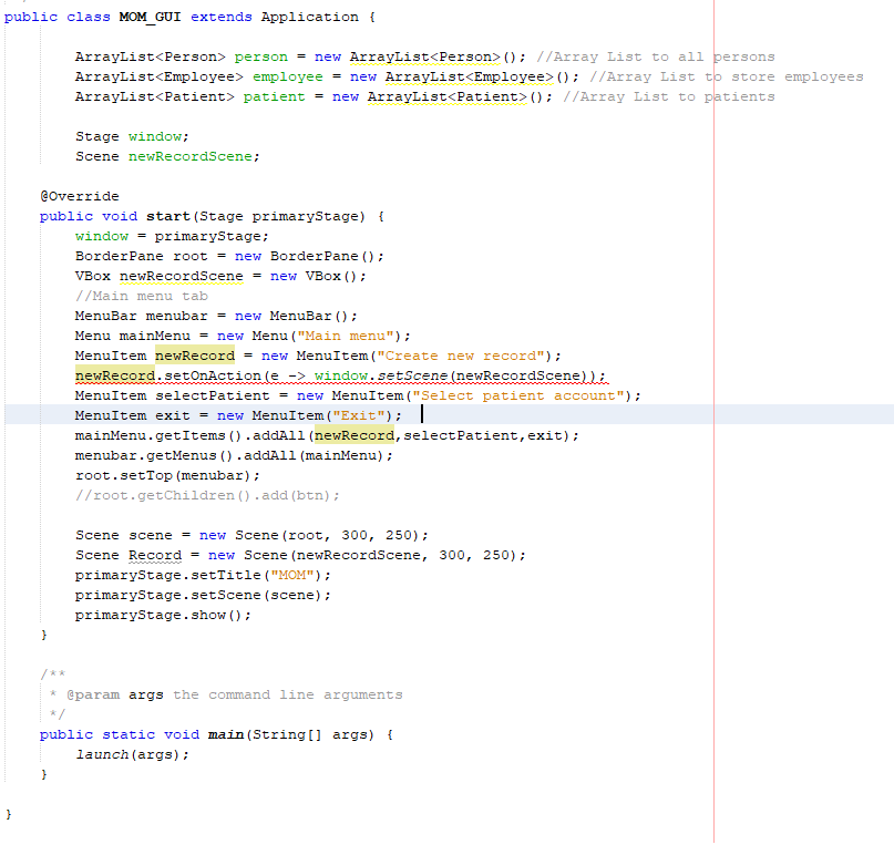 Solved How do you create a new Scene in JAVAFX | Chegg.com