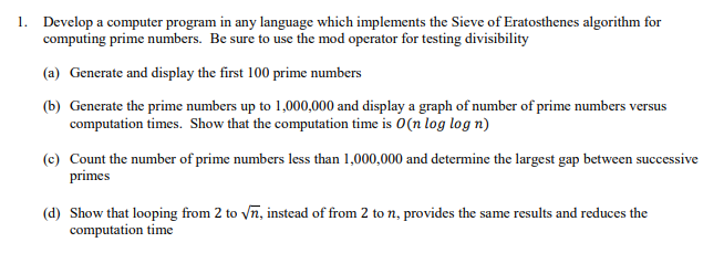 Solved 1. Develop a computer program in any language which | Chegg.com