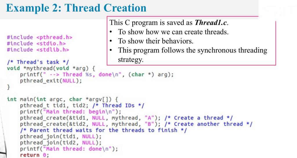 Solved 1. In this exercise, we will add more threads into a | Chegg.com