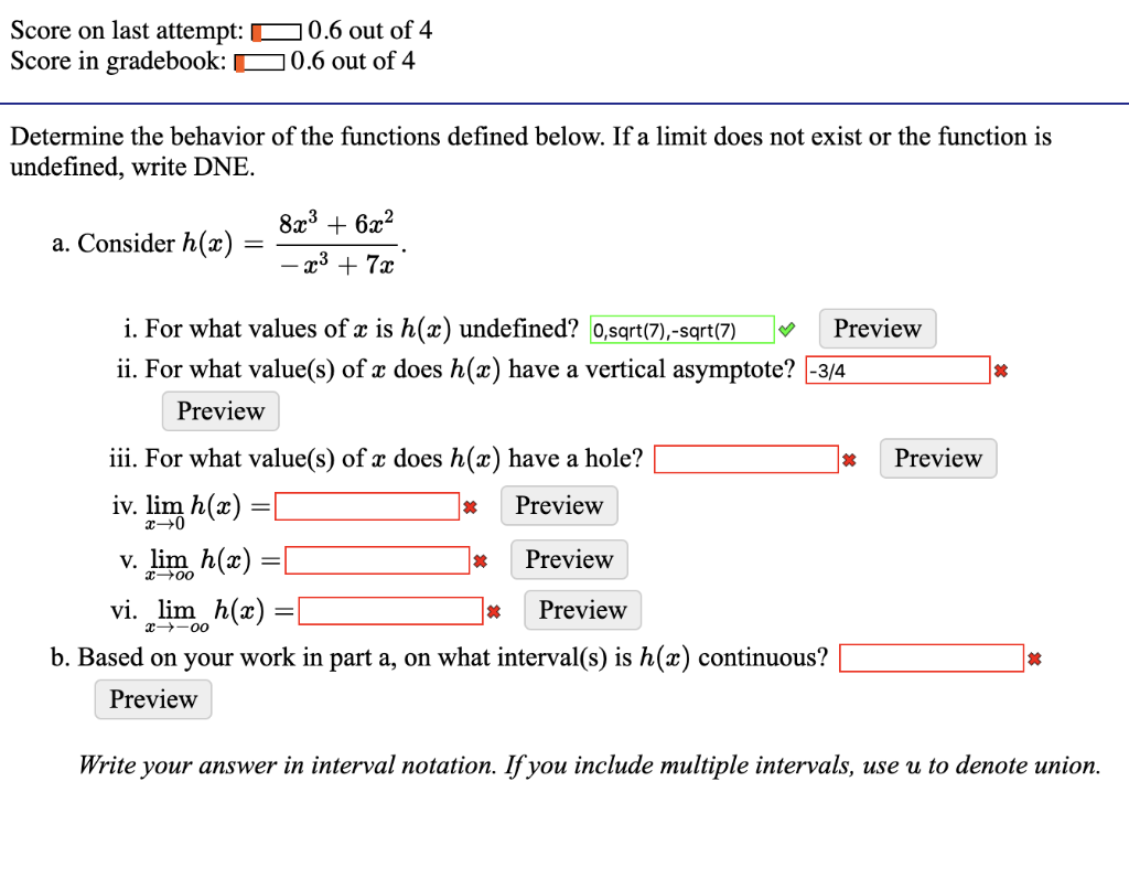 Solved Determine The Behavior Of The Functions Defined Be Chegg Com