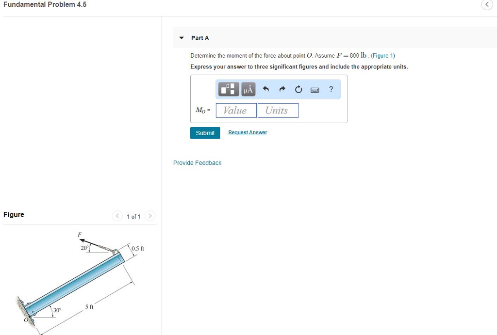 Solved Fundamental Problem 4.5 ? Part A Determine the moment | Chegg.com