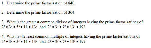 determine the prime factorization of 840
