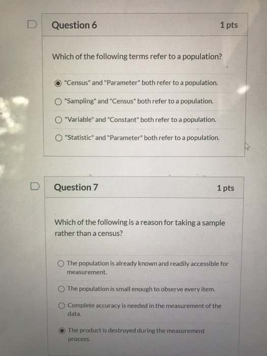 Solved Question 6 1 pts Which of the following terms refer | Chegg.com