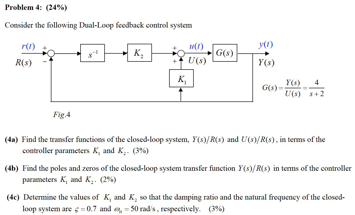 Solved Problem 4 24 Consider The Following Dual Loop Chegg Com