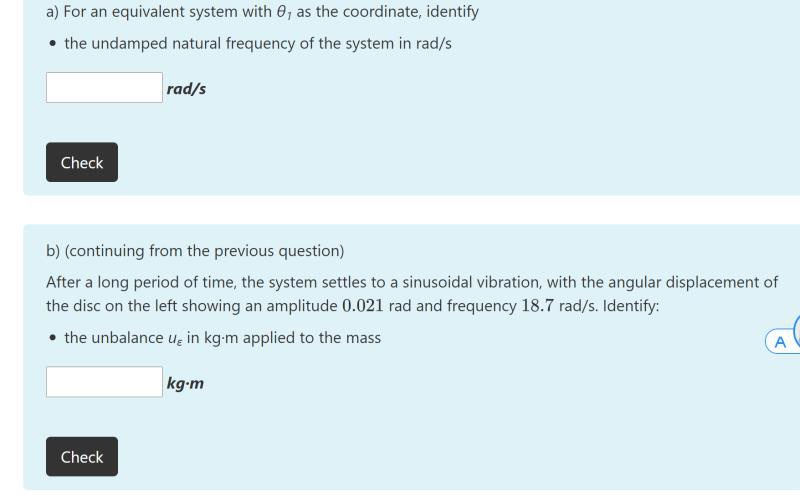 Solved The system in figure is composed by two discs, | Chegg.com