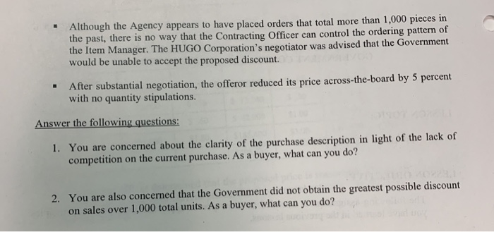 Although the agency appears to have placed orders that total more than 1,000 pieces in the past, there is no way that the con