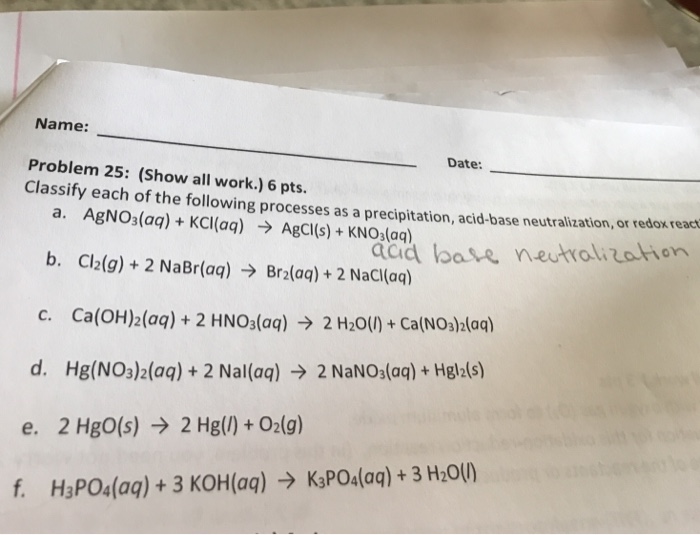 Solved Classify each of the following processes as a | Chegg.com