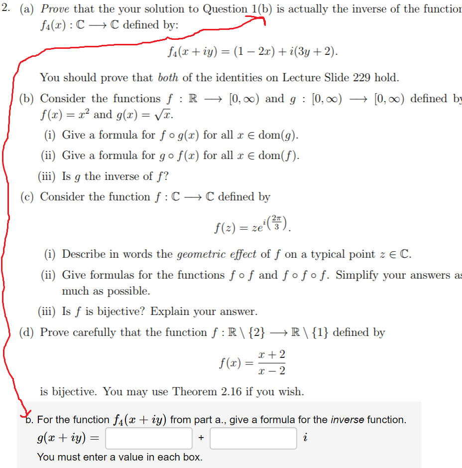 Solved 2. (a) Prove That The Your Solution To Question 1(b) | Chegg.com