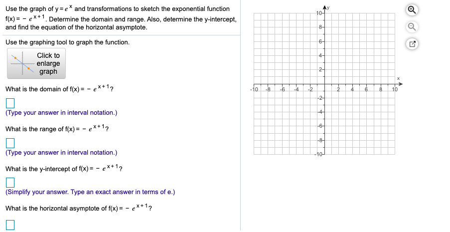 Solved 1 Use The Graph Of Y E And Transformations To Sketch Chegg Com