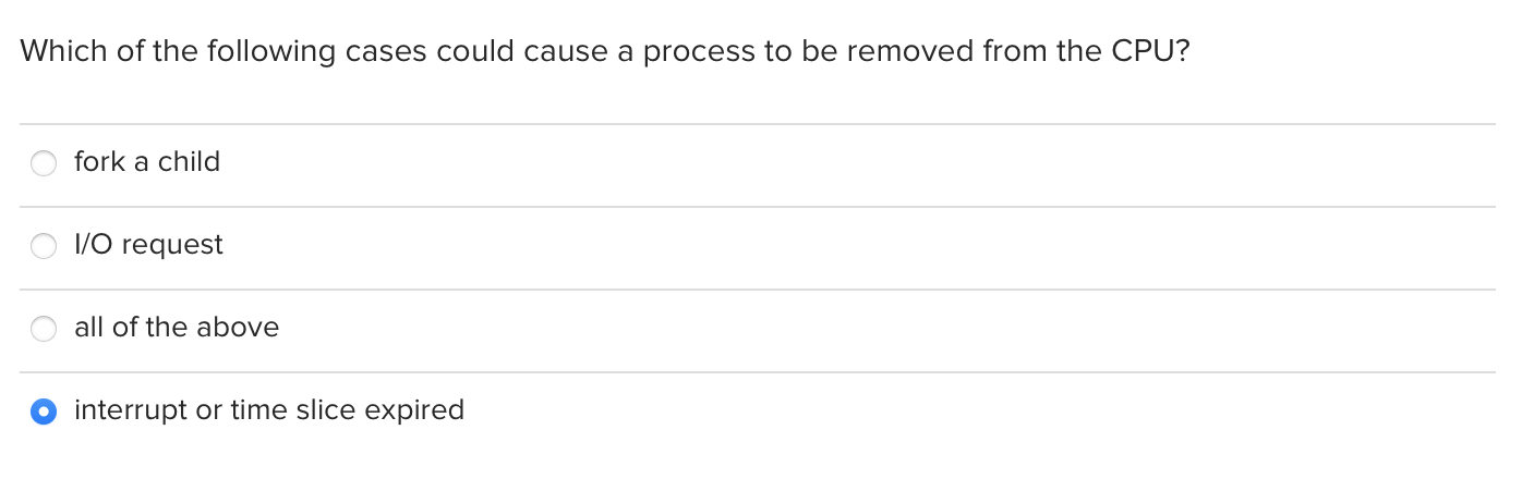 Solved Which of the following cases could cause a process to | Chegg.com