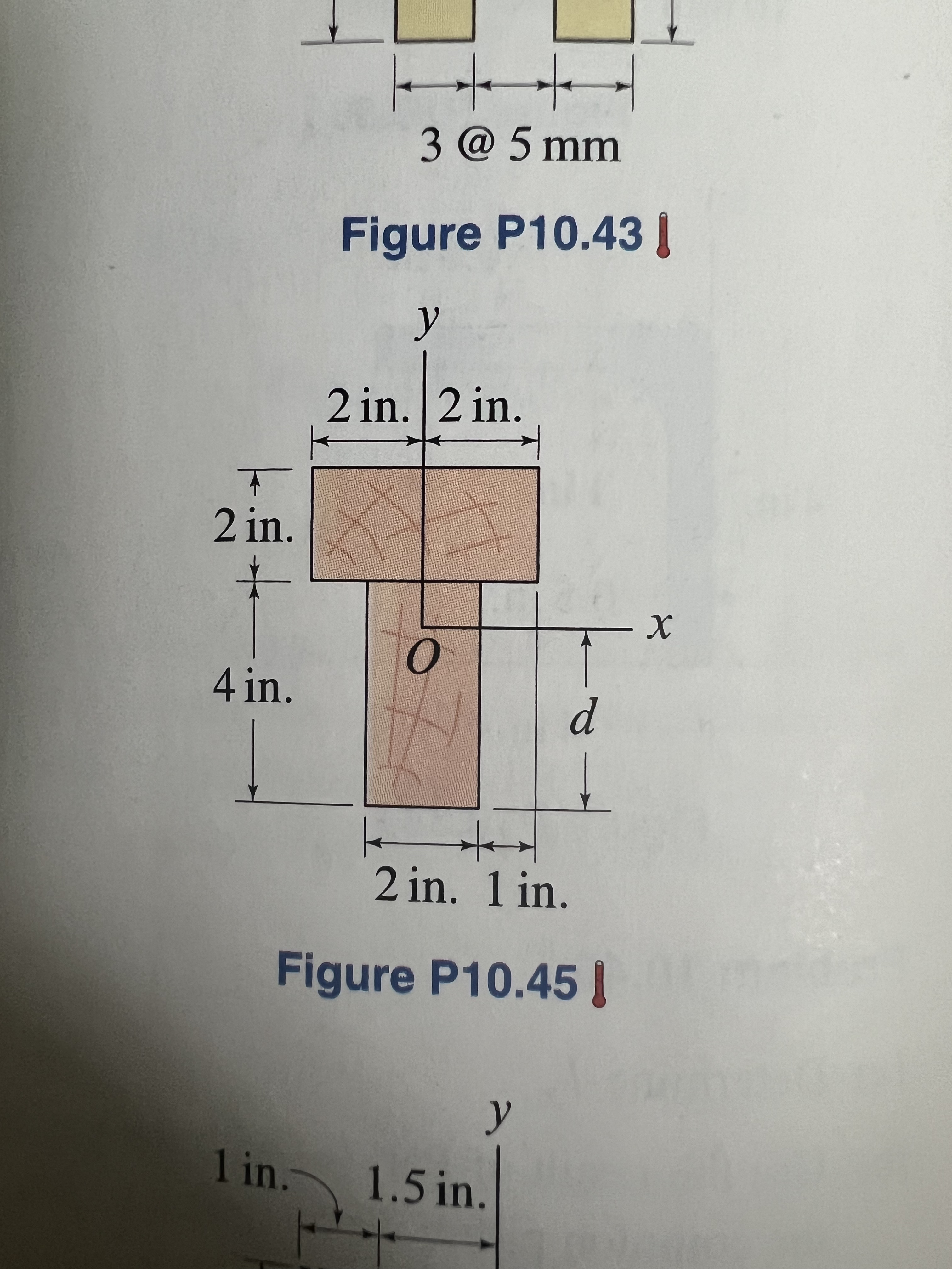 Solved Problems 10.42 through 10.47 The cross section of the | Chegg.com
