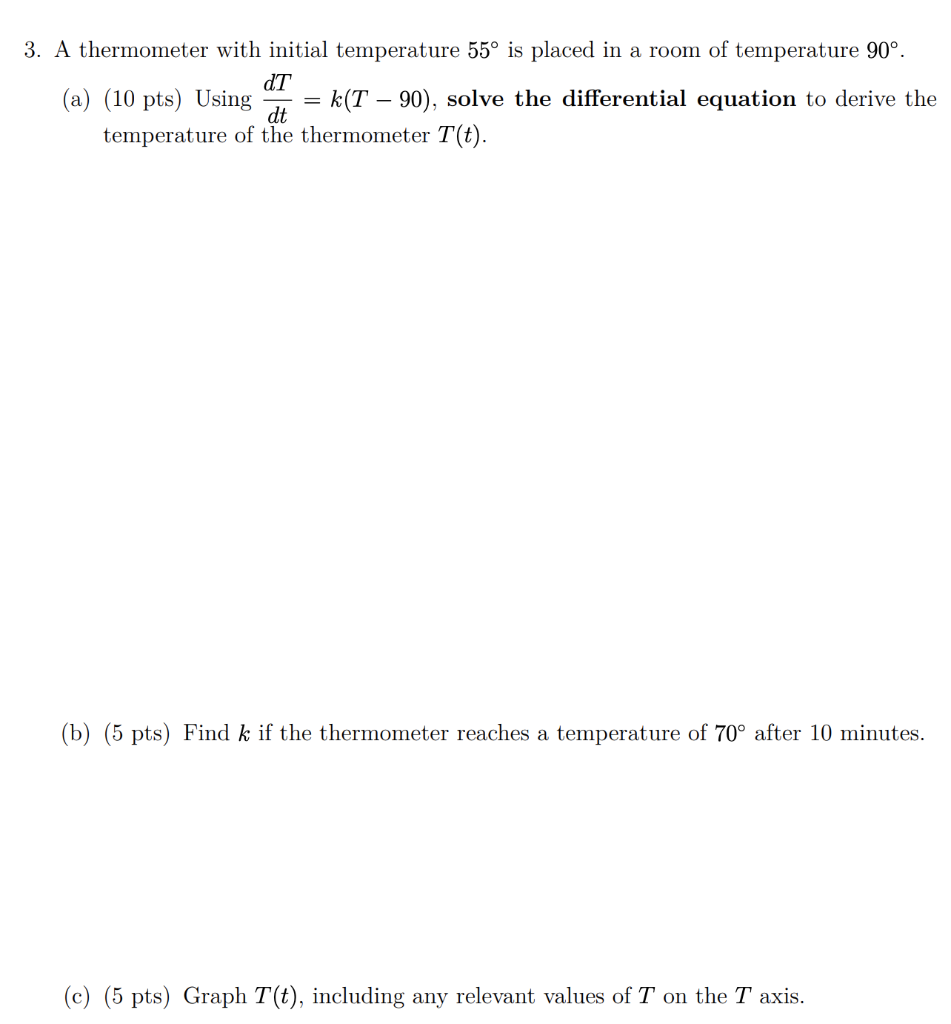 Solved 3. A Thermometer With Initial Temperature 55° Is | Chegg.com