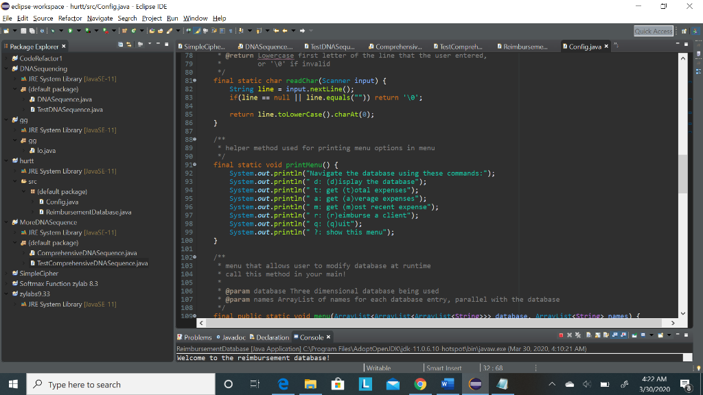 9.10 Ch 9, Part 3 - Reimbursement Database Write this | Chegg.com