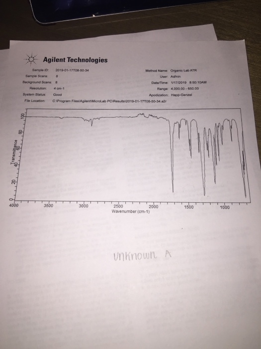 Solved Agilent Technologies Sample 10: 201ฉ01. 17TOB 5034 | Chegg.com