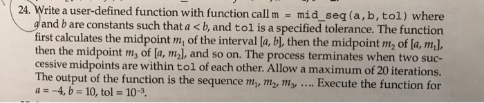 Solved 24. Write a user-defined function with function call | Chegg.com