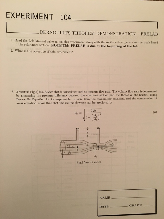 virtual lab bernoulli's experiment